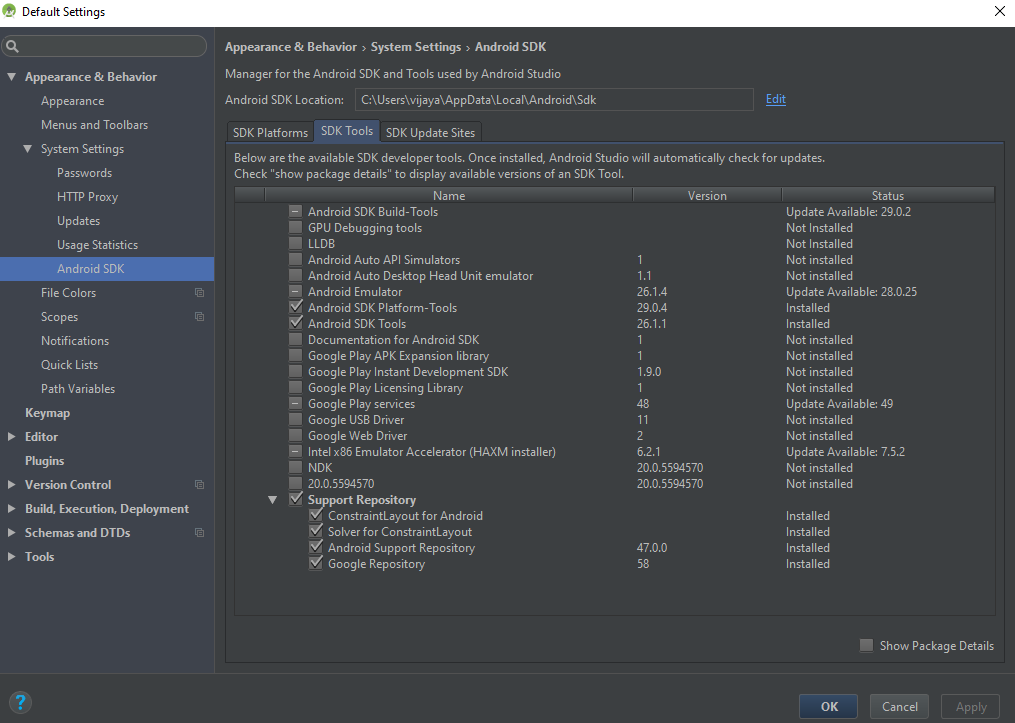react native android studio setup react native android studio setup