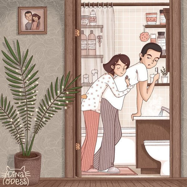 Heartwarming Illustrations Depict The Warmth Of A Couple's Life