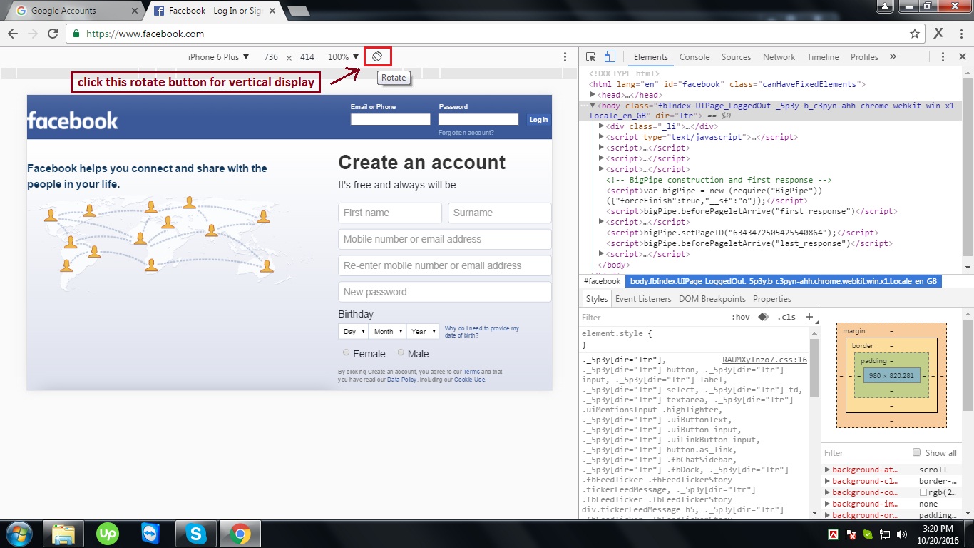 Simple Solution How can I change Google Chrome to mobile view