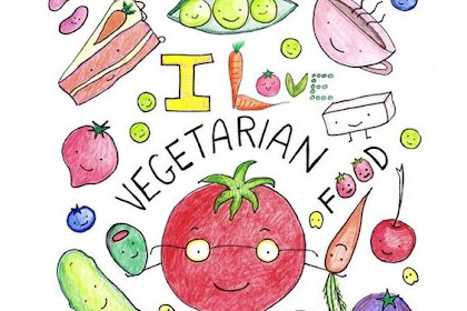   Vegetarian Coloring Book for Adults or Kids - I Love Vegetarian Food - Instant PDF Featuring 40 Page