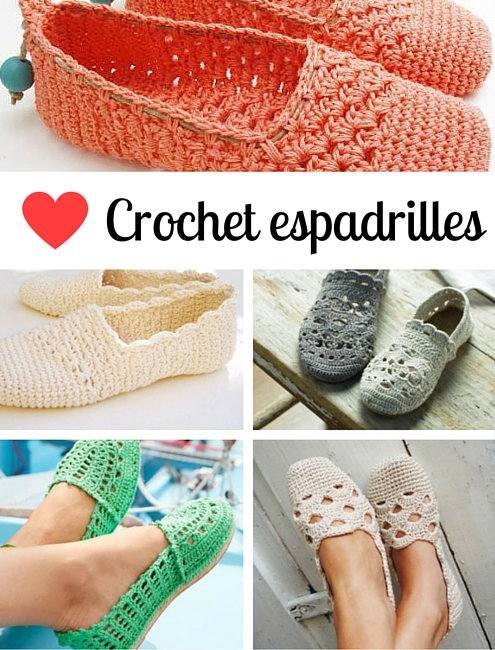 Crochet espadrilles, crochet patterns | Happy in Red Crochet espadrilles, crochet patterns | Happy in Red