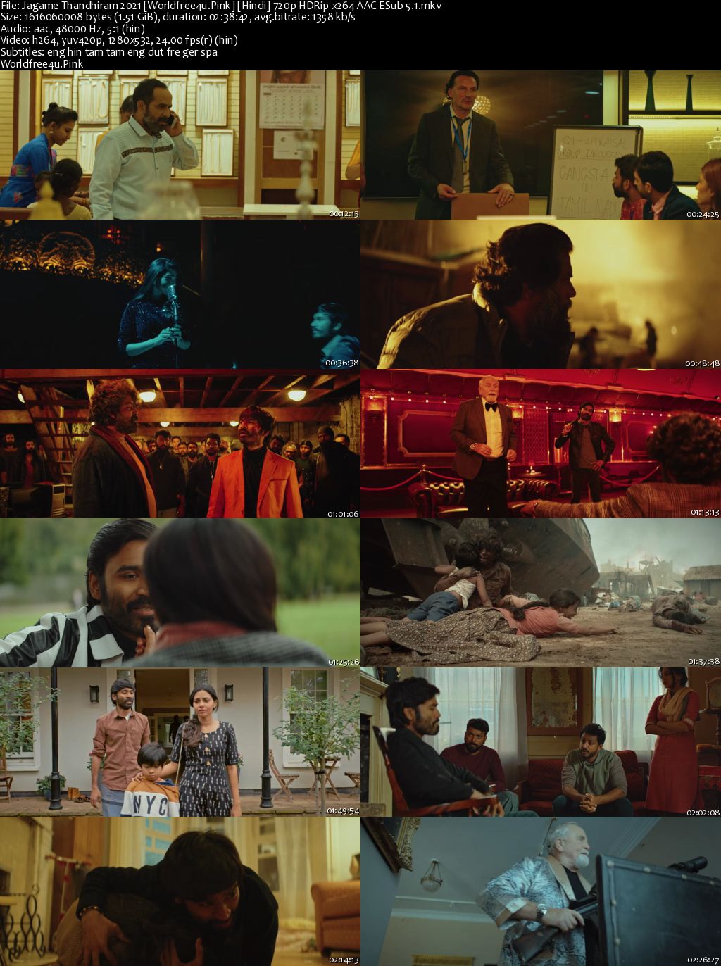 Jagame Thandhiram 2021 Hindi Movie Download || HDRip 720p