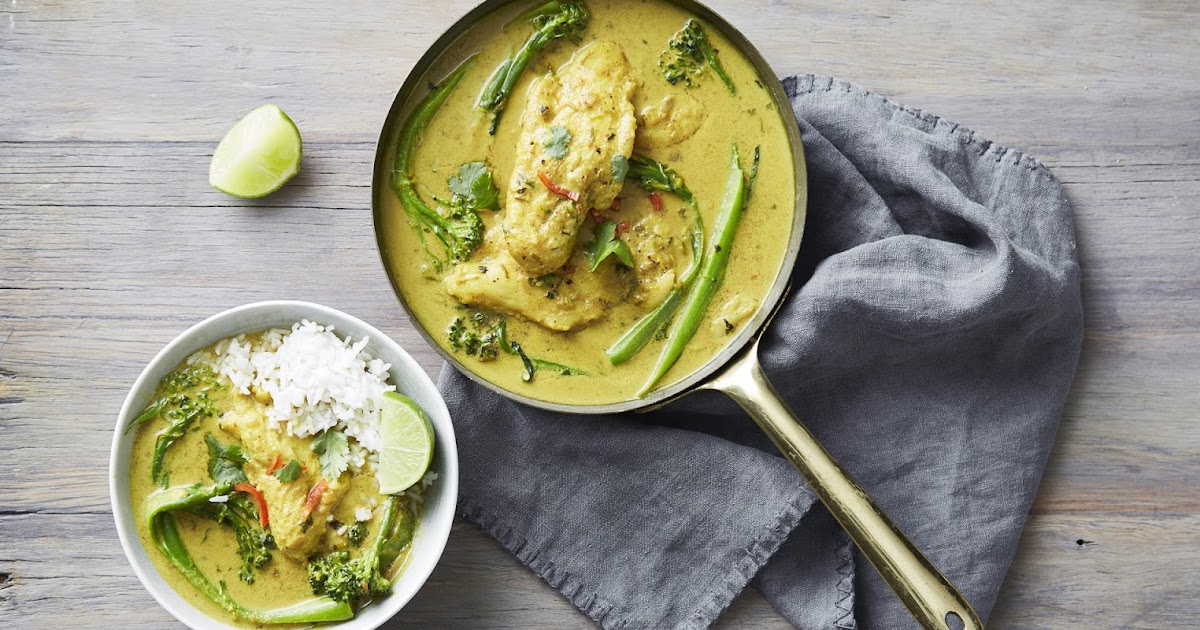 Vanuatu Mahi Mahi Coconut Curry with Sweet Kumala salad