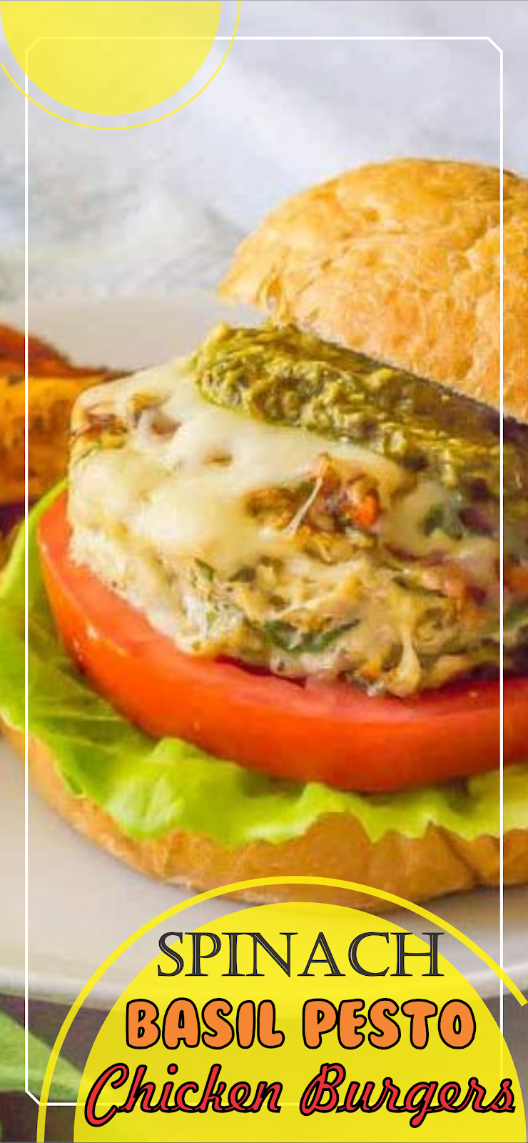 Spinach Basil Pesto Chicken Burgers Floats CO