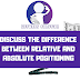 Discuss the difference between relative and absolute positioning