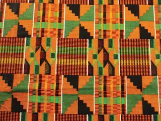 Kente cloth inspired by a spiders web=