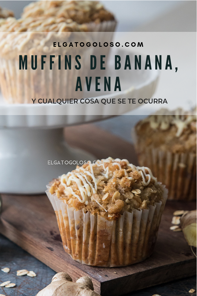No puedo parar de comer estos muffins de banana, avena y "cualquier