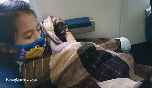 tips for traveling with sick kids - health and wellness -family travel - wedding - family reunion - flower girl -allergic to flowers - allergic rhinitis - sickness - Bacolod blogger - Bacolod mommy blogger - shawl - blanket