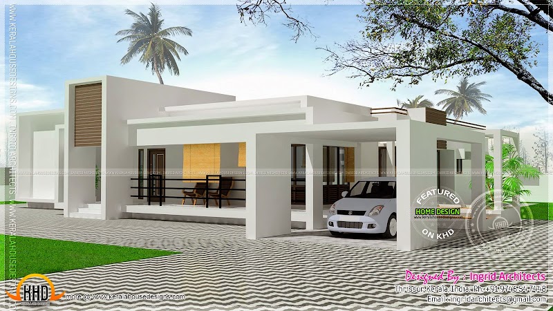 Most Popular Kerala Contemporary Single Floor House Plans