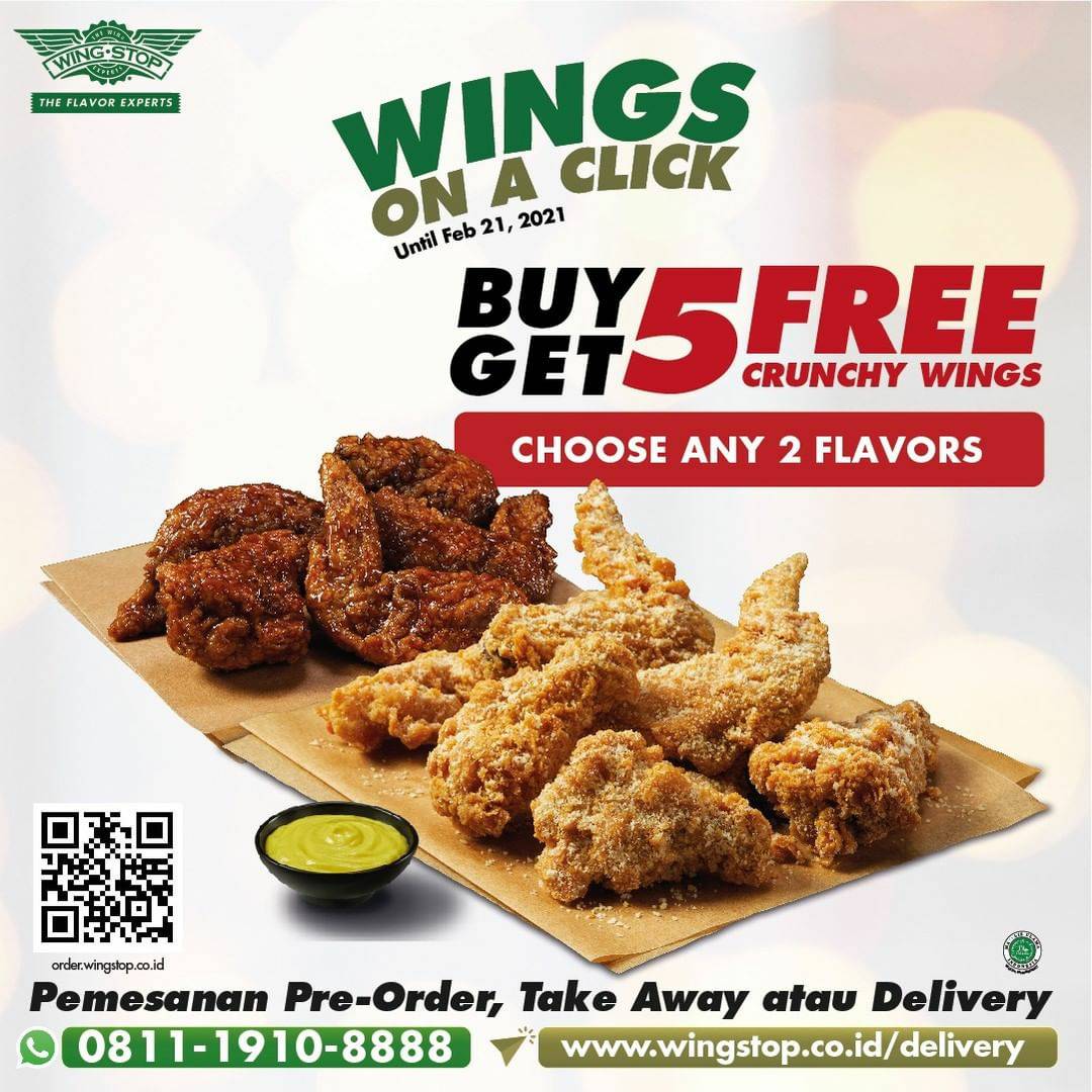 Wingstop Promo Wings On A Click! Beli 5 Gratis 5 Crunchy Wings scanharga