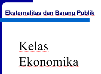Barang Publik Dan Klasifikasi Barang