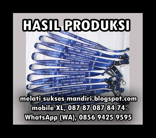 Spanduk instant: melati sukses mandiri lanyard tali id 