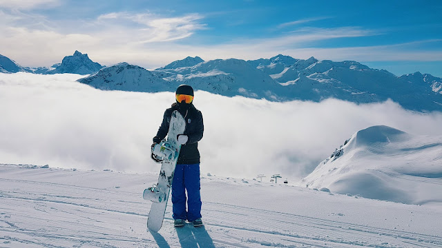 Skiing with family 