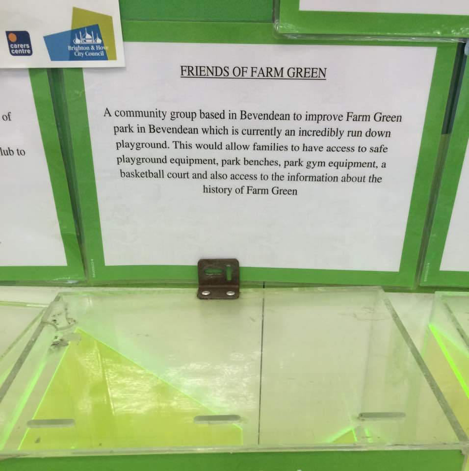 Friends of Farm Green (FFG) We Now Have An Asda Donation Box!