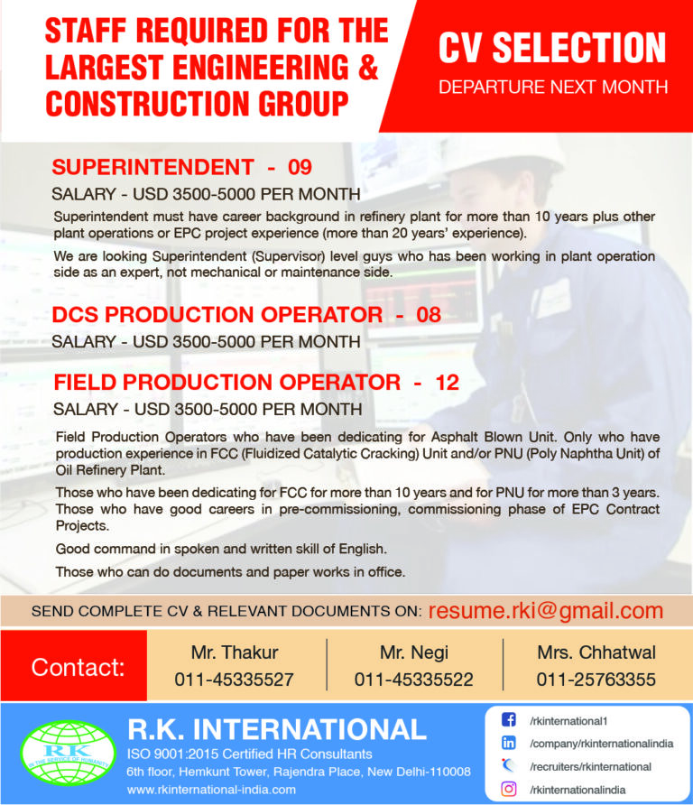 GULF JOB VACANCIES 862020