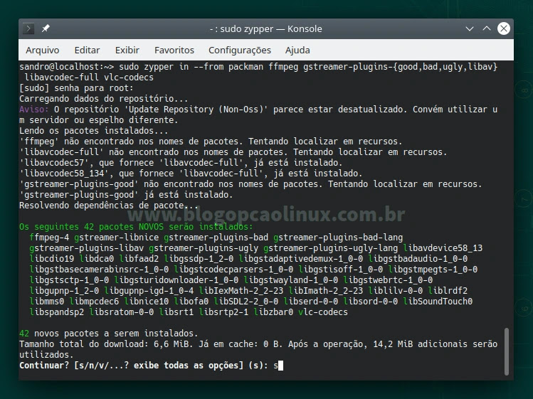 Instale os codecs multimídia no openSUSE Leap 15.3 Instale os codecs multimídia no openSUSE Leap 15.3