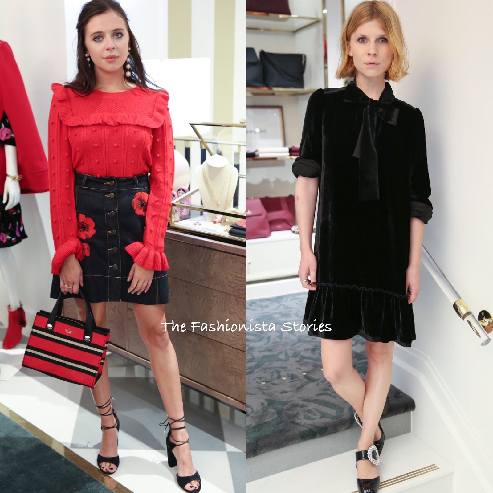Bel Powley & Clemence Poesy in Kate Spade New York at the Kate Spade