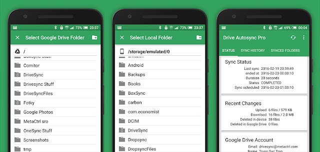 تطبيق Autosync for Google Drive مدفوع للأندرويد - تحميل مباشر