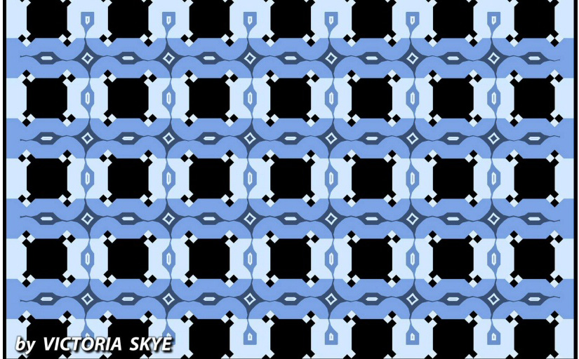 Gurney Journey: Optical Illusion: Sloping Blue Stripes