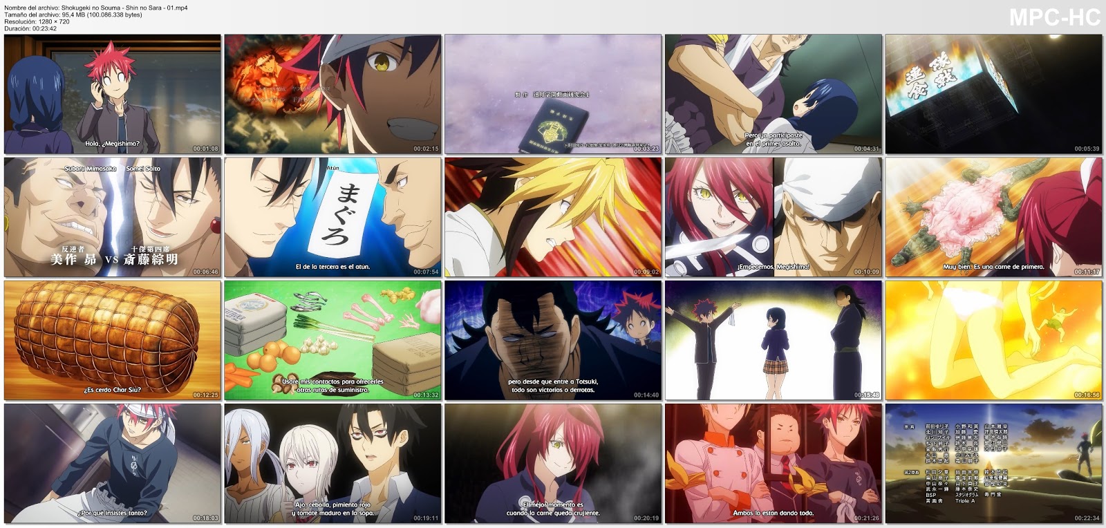 Shokugeki No Souma: Shin No Sara [Sub Español] [ 12/ 12] [85 mb] [HD