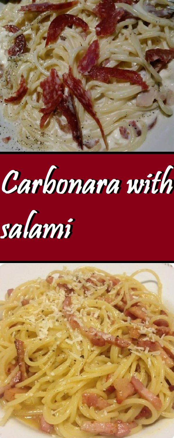 OMG COOKING FOOD Carbonara with salami