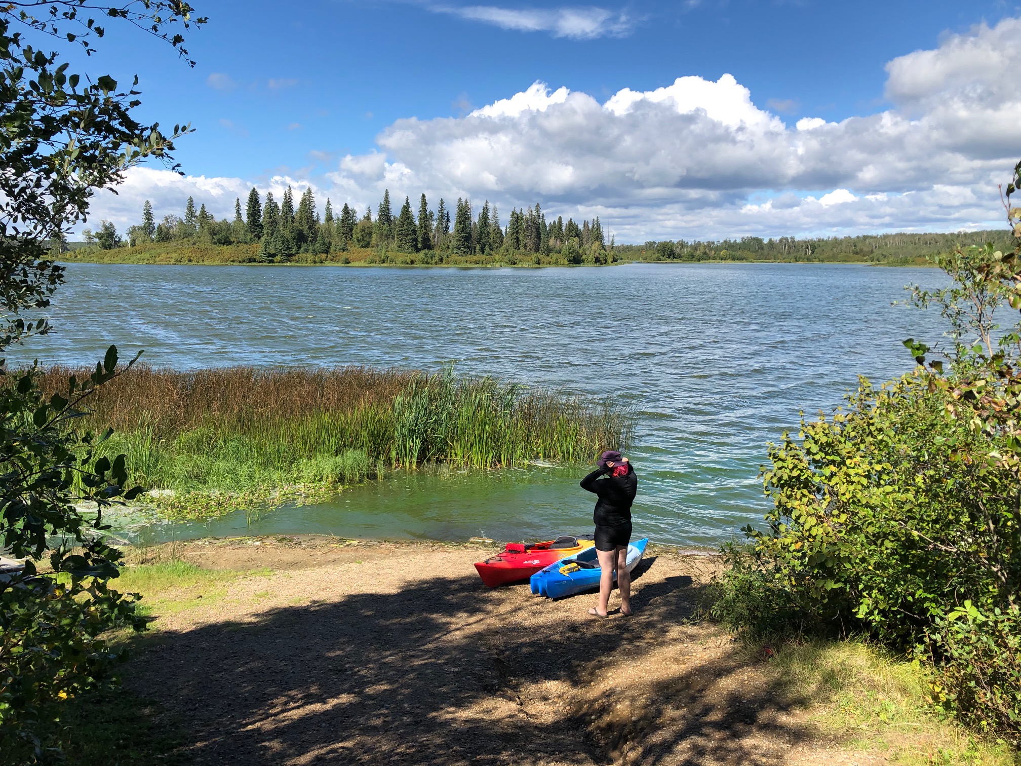 Paddling Near Edmonton, Alberta, Canada Islet Lake