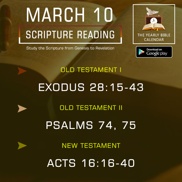 MARCH 10, BIBLE EXPOSITION