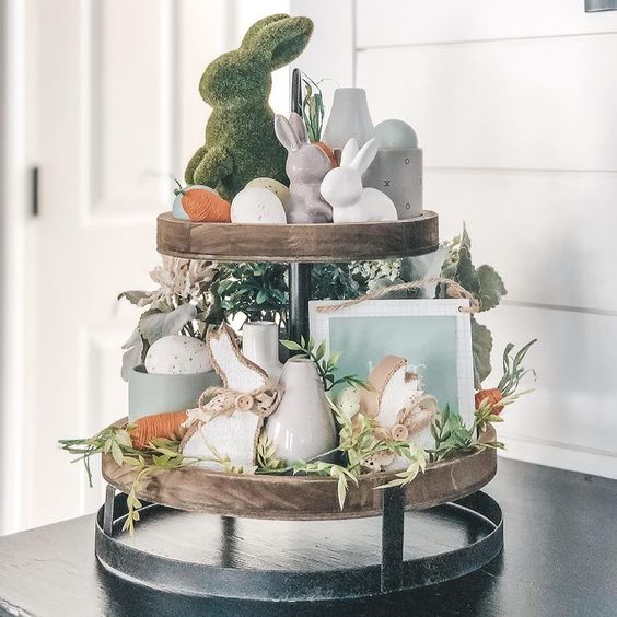 Tiered Tray Decorating Ideas for Easter | French Creek Farmhouse