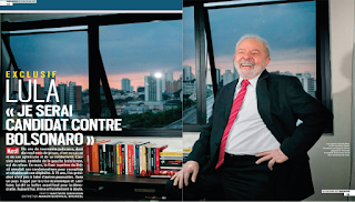 EM ENTREVISTA A REVISTA FRANCESA LULA CONFIRMA CANDIDATURA A PRESIDENTE EM 2022