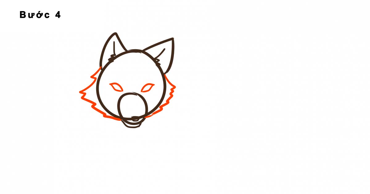 Vẽ Chó sói đơn giản
