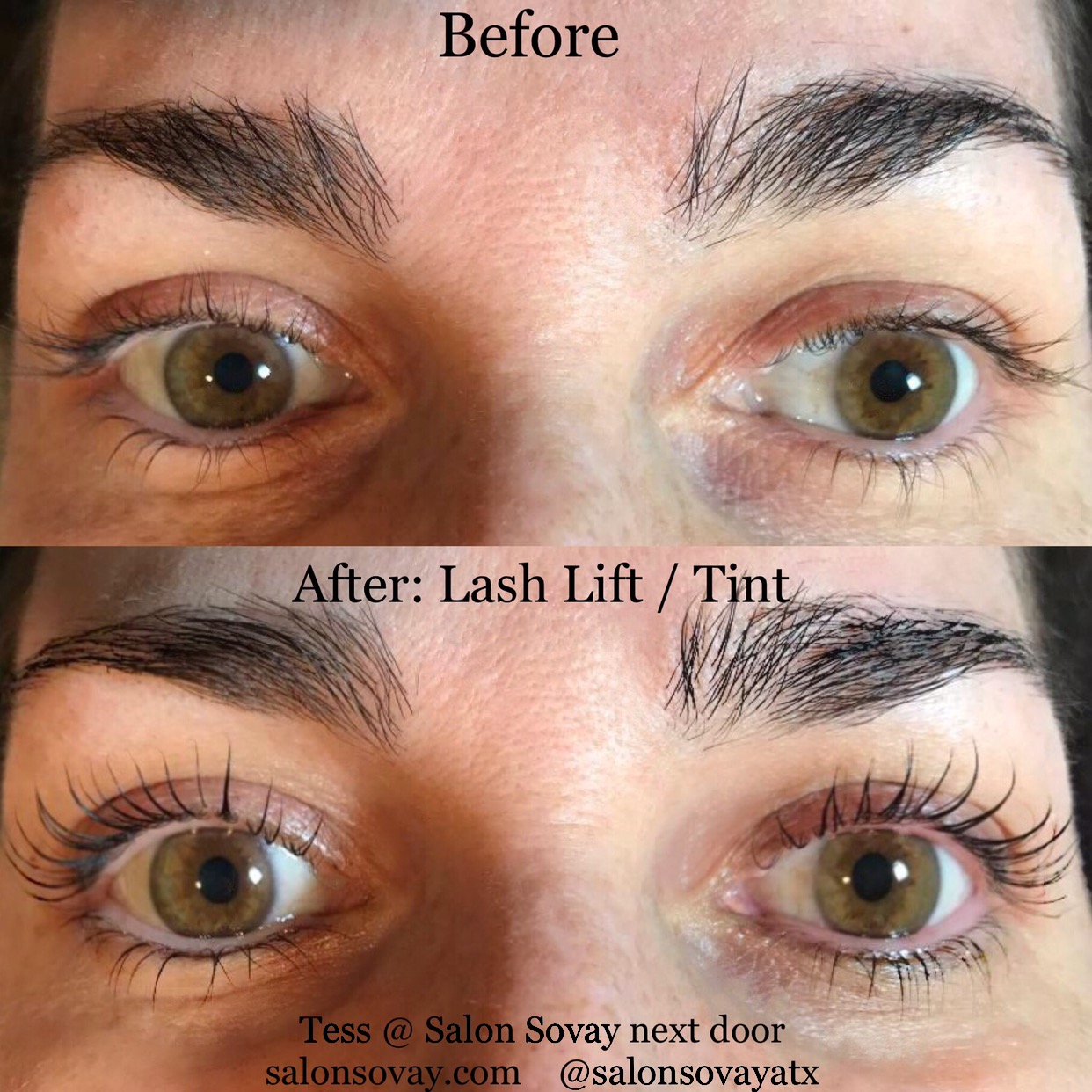 Lash Lift/Perm and Lash Tint with Esthetician, Tess Salon Sovay next door. Lash Perm/Lash Lift
