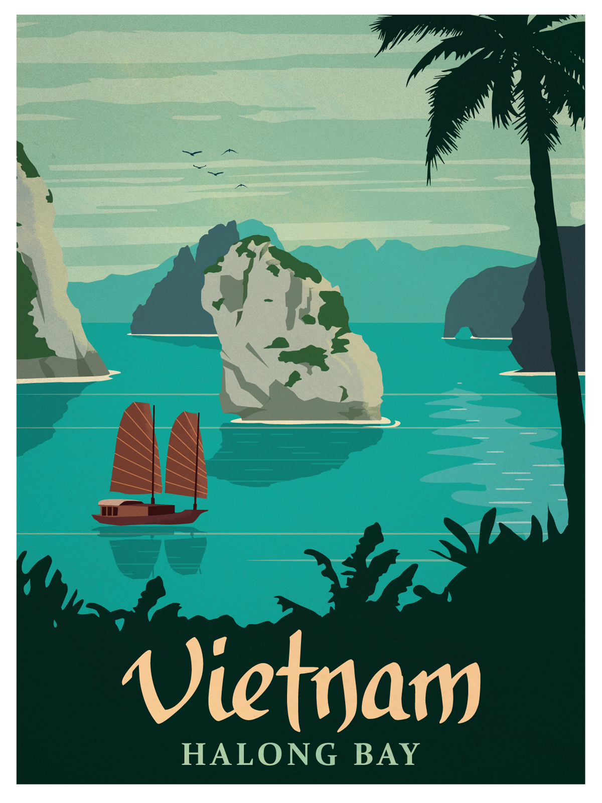 Rare and Beautiful Vintage Vietnamese Tourism Posters From the Early