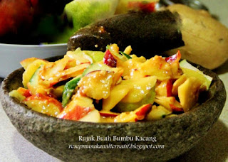 Resep Rujak Buah Bumbu Sambal Kacang Pedas