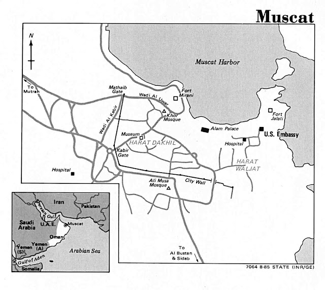 Mapa da cidade de Mascate - Omã