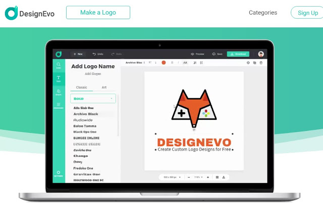 Thiết kế logo chuyên nghiệp miễn phí với DesignEvo