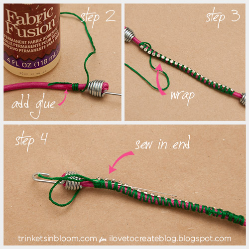 iLoveToCreate Blog DIY Rhinestone Bungee Bracelets