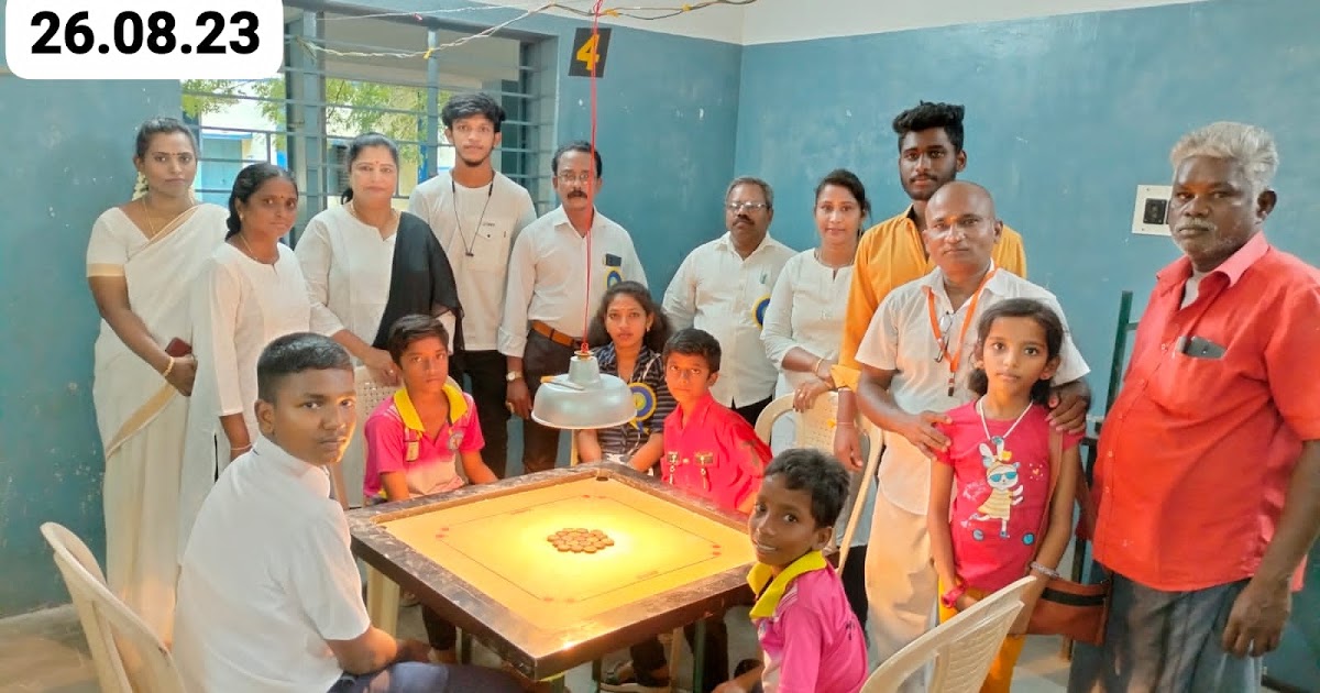  மாவட்ட அளவிலான கேரம் போட்டி