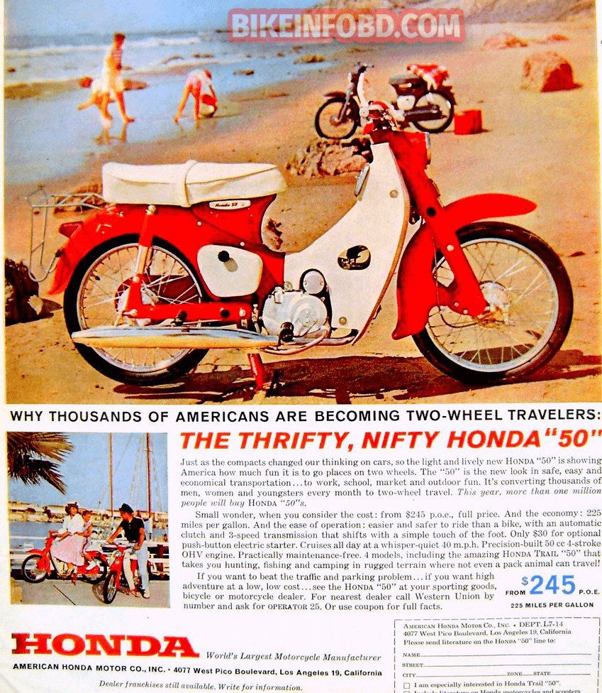 Honda Super Cub 50 Specifications, Review, Top Speed, Picture, Engine