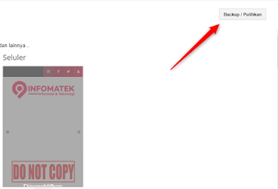 Cara Backup Data dan Template di Blog