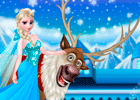 Rudolph and Elsa in the Frozen Forest