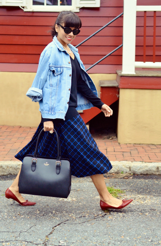 Midi skirt street style Midi skirt street style
