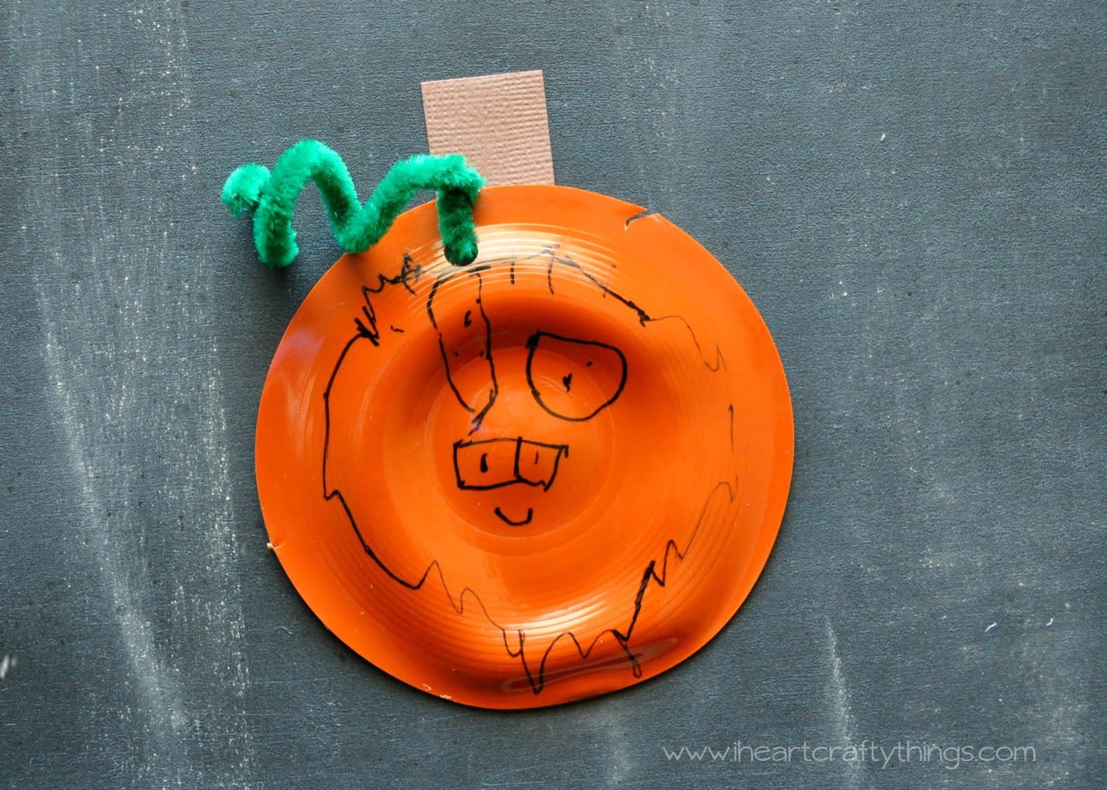 Melted Plastic Cup Pumpkins I Heart Crafty Things