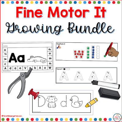 Fine Motor activities to strengthen hands.  This is a growing bundle of over 10 resources.  Using many differnent basic tools.  Includes 125 sight words and alphabet activities. Fine Motor Activities for kindergarten