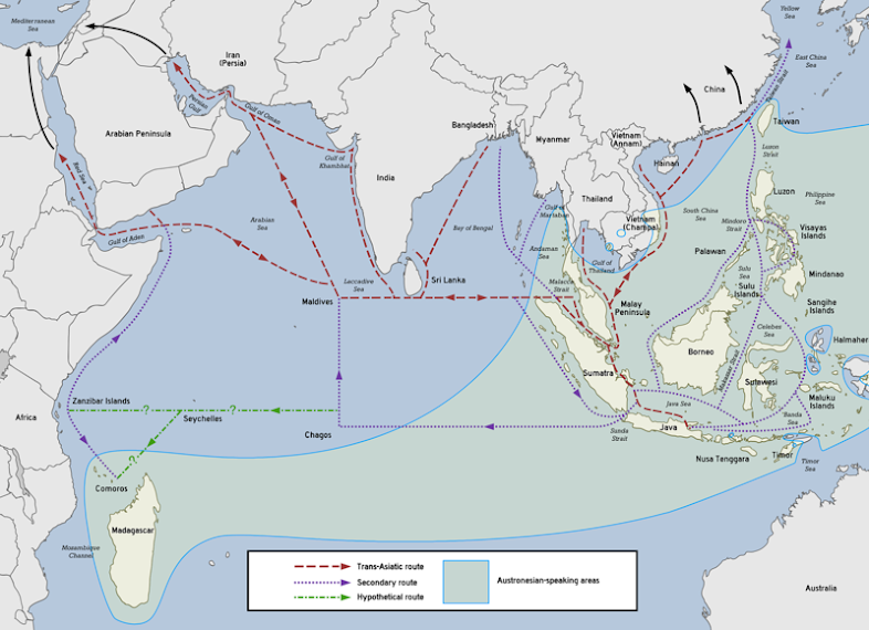 Jaringan perdagangan maritim Austronesia merupakan jalur perdagangan pertama di Samudera Hindia.