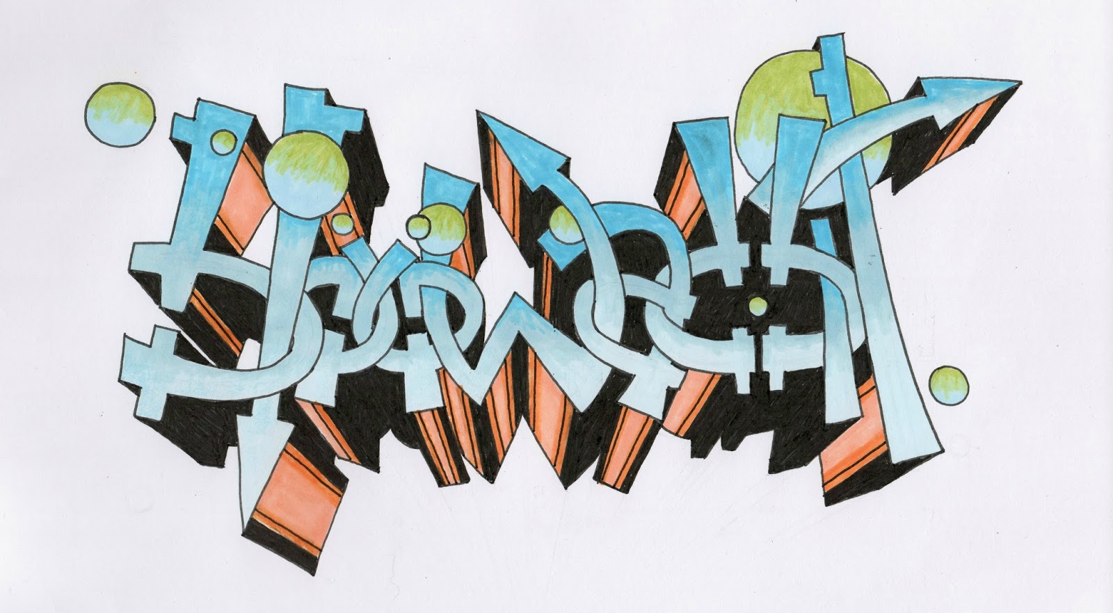 Distortclut Graffiti Alphabet Letter L Sketches
