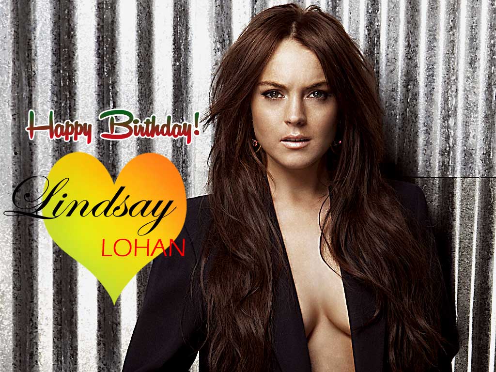 Unseen Happy Birthday Wallpapers Download "Lindsay Lohan" .