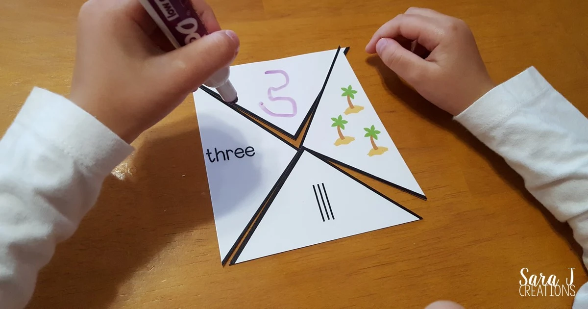 Free printable pirate counting puzzles make the perfect math center for number counting fun!