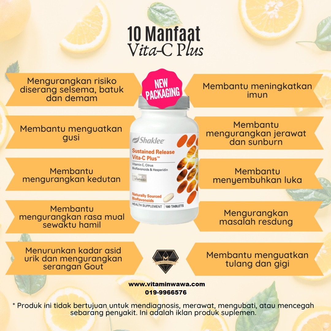 Vitamin C Shaklee Keistimewaan, Fungsi Dan Manfaat
