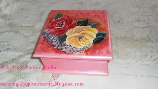 Pintura de rosas em MDF