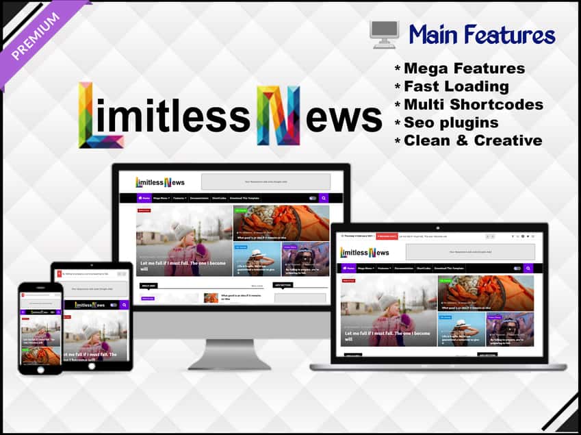 Limitless News - Responsive & Creative Blogger Template - Blogger Template 2023
